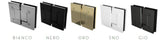 Glass to Glass Frameless Shower Screen Door Hinge - Matt White